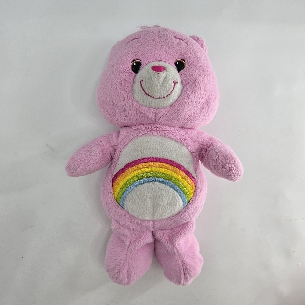 Carebear pink plushy 14" cheer care bear 2012